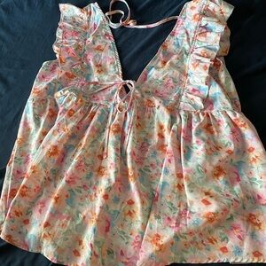 SHEIN Multicolor Floral maternity Print Top